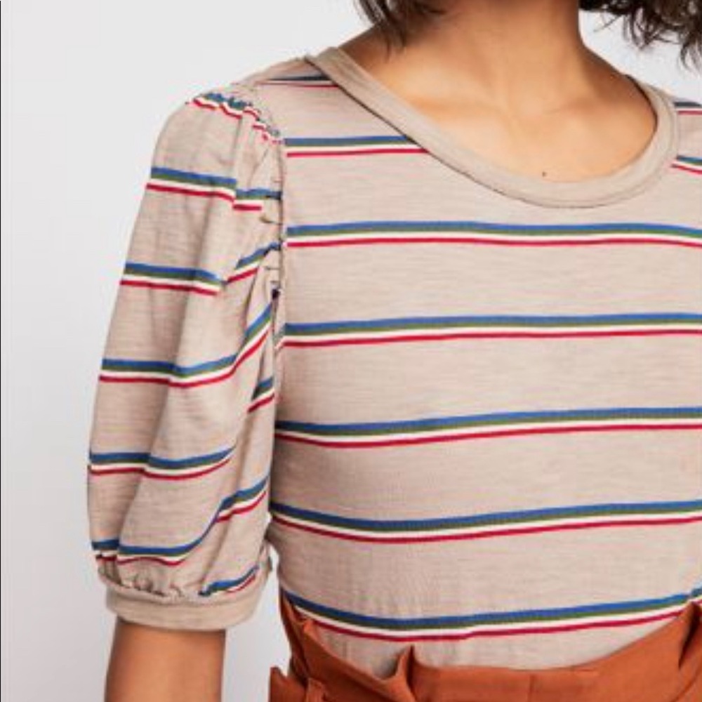 Free People We the Free Stripe Molly Tee